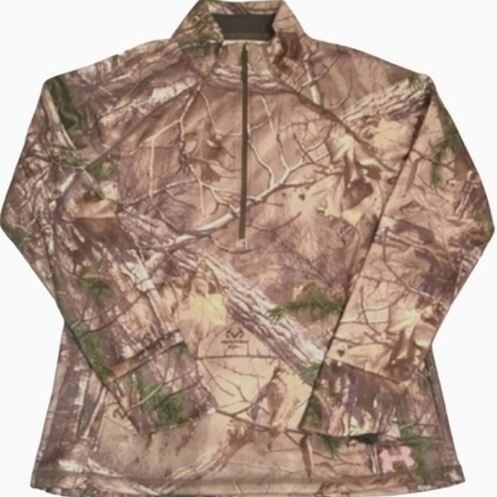 🦌Realtree Under Armour Women's ColdGear Storm1 Zip Up Size Medium